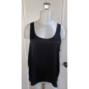 Nation LTD Satin‎ Tank Top Black Size Medium Elegant Classic Minimalist